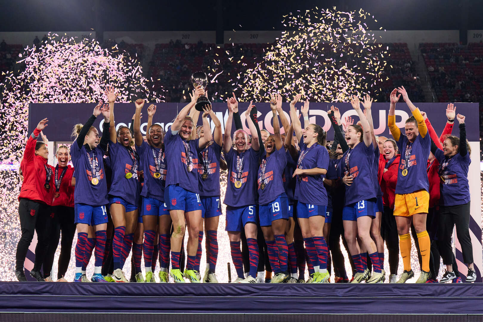 Les ÉtatsUnis battent le Brésil et remportent la Women Gold Cup